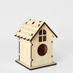 kuş kafesi aşk Suppliers-Kafesi dekor plug-in papağan kuşlar kanarya Goldfinch aşk ve küçük kuş yuva ahşap kuş evi