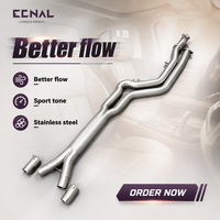 Tuyau intermédiaire Ecnal Valvetronic GT4 à longueur égale pour BMW G87 G80 G82 M2 M3 M4, tuyau d'échappement intermédiaire en acier inoxydable de performance de 3 à 4 pouces
