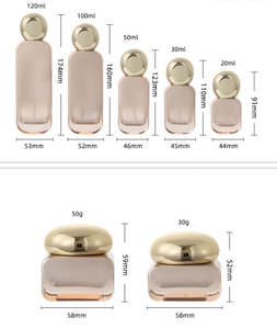 Emballage cosmétique en verre transparent <span class=keywords><strong>dégradé</strong></span> de luxe, blanc givré, translucide, flacon pompe <span class=keywords><strong>carré</strong></span>, 30 ml/50 ml - Product Image 6