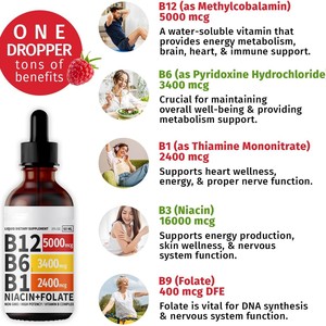 Suplementos de Vitaminas <span class=keywords><strong>B12</strong></span>+<span class=keywords><strong>B6</strong></span>+<span class=keywords><strong>B1</strong></span> en Gotas Orales OEM ODM, Complejo Vitamínico B Todo en Uno en Gotas Líquidas, Suplementos Herbales - Product Image 3