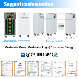 スターマックス 51.2V 48V 16S メタルバッテリーボックス エネルギーシステム JK PACE 200A BMS 3.2V 280Ah 314Ah 垂直型 LiFePO4 ケース 15kwh 16kwh - Product Image 2