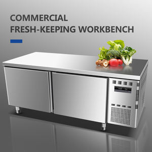 Réfrigérateur de comptoir commercial 380L à 2 portes en acier inoxydable 201, congélateur sous comptoir de 1,5 m pour <span class=keywords><strong>cuisine</strong></span> - Product Image 4