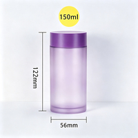 Bouteille cylindrique pour compléments alimentaires en PET, qualité alimentaire, plastique mat coloré, bouteille de soins de santé pour l'emballage de capsules de vitamines et de pilules