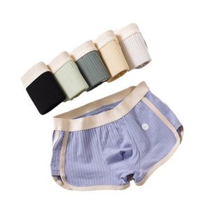 Ropa Interior Masculina Nueva de Corte Medio, Transpirable y Cómoda, de Algodón, Diseño de Cuatro Esquinas para Otoño e Invierno - Product Image 4
