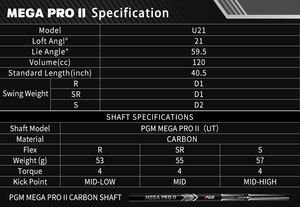 Clubs de golf hybrides pour hommes, conformes à la norme USGA, pour droitiers, avec manche en graphite et poignée en caoutchouc - PGM MG046 - Product Image 6