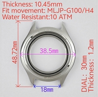 Montre pour homme haut de gamme personnalisée 38,5x48,72 mm avec cadran 30x1,2 mm, étanche 10 ATM, compatible MLJP-G100/H4, verre saphir OEM