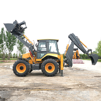 Penggalian Pondasi, Perataan Lahan, Traktor Kompak dengan Loader dan Backhoe, Backhoe Loader Kompak, Loader Kompak Backhoe