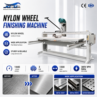 Machine de finition manuelle à roues en nylon - Polisseuse pour finition brossée et satinée pour tôles d'acier inoxydable et pièces métalliques