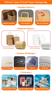 Bolsa <span class=keywords><strong>de</strong></span> papel Kraft blanca y marrón personalizada con logotipo personalizado, <span class=keywords><strong>para</strong></span> compras artesanales <span class=keywords><strong>de</strong></span> plástico, embalaje <span class=keywords><strong>para</strong></span> llevar, caja <span class=keywords><strong>de</strong></span> papel Premium incluida - Product Image 5