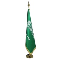 Drapeaux personnalisés double face en polyester, mât télescopique en aluminium et carbone réglable avec base pour utilisation intérieure en conférence