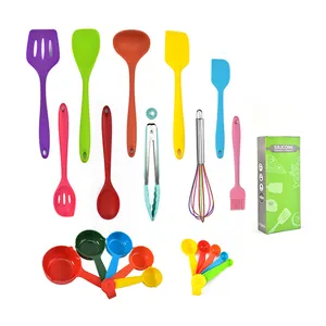 Colorido Silicone Baking Bulk Utensílios De Cozinha Definir Os produtos mais vendidos Antiaderente Cozinhar Ferramentas Espátula De Silicone