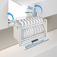 Vbosr Cesto Deslizante Hidráulico Modular de Aço Inoxidável para Armário de Cozinha com Elevador de Fio
