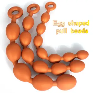 Dragon egg laying sm men and women with silicone super soft coarse expanded anal plug back court pull bead adult sex products