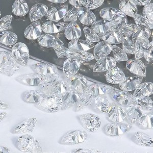 Moissanite Pear Cut D Color Lab Created Gemstone For Jewelry Making - Product Image 3