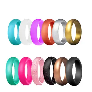 Customized Rings Colored Safety Silicone Engagement Rings Rubber Rings for Women