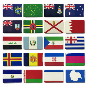 แหล่งธุรกิจอีคอมเมิร์ซข้ามพรมแดน ของที่ระลึกธงชาติจากทั่วโลก แม่เหล็กเซรามิก ติดตู้เย็น ภาพวาด<span class=keywords><strong>สาม</strong></span>มิติ - Product Image 1
