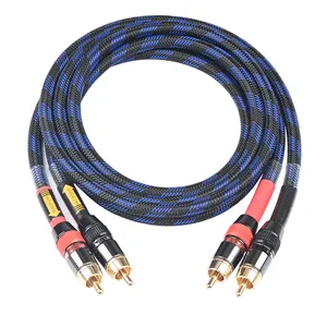 ATAUDIO 1 Pair Rca Cable Top Grade 4N OFC RCA Male to Male Cable