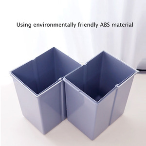 Cubo <span class=keywords><strong>de</strong></span> basura empotrado para separación en seco y húmedo, Cubo <span class=keywords><strong>de</strong></span> almacenamiento <span class=keywords><strong>de</strong></span> plástico oculto para cocina, uso para restaurantes, baños, Cubo <span class=keywords><strong>de</strong></span> reciclaje - Product Image 6