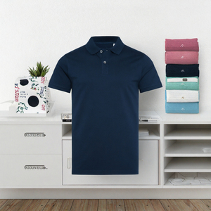 220gsm Polyester Cotton <b>Men</b> <b>Polo</b> <b>Shirt</b> Plain Blank Custom Logo Short Sleeve Worker Wear - Product Image 3