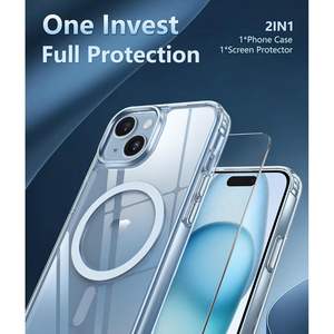 Funda Transparente Magnética para iPhone 15 con Protector de Pantalla Compatible - Product Image 3
