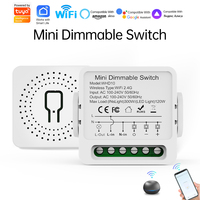 SIXWGH 16A Mini interruptor de luz inteligente regulable WiFi Alexa Control de voz temporizador cuenta regresiva Compatible Android eléctrico para hogar inteligente