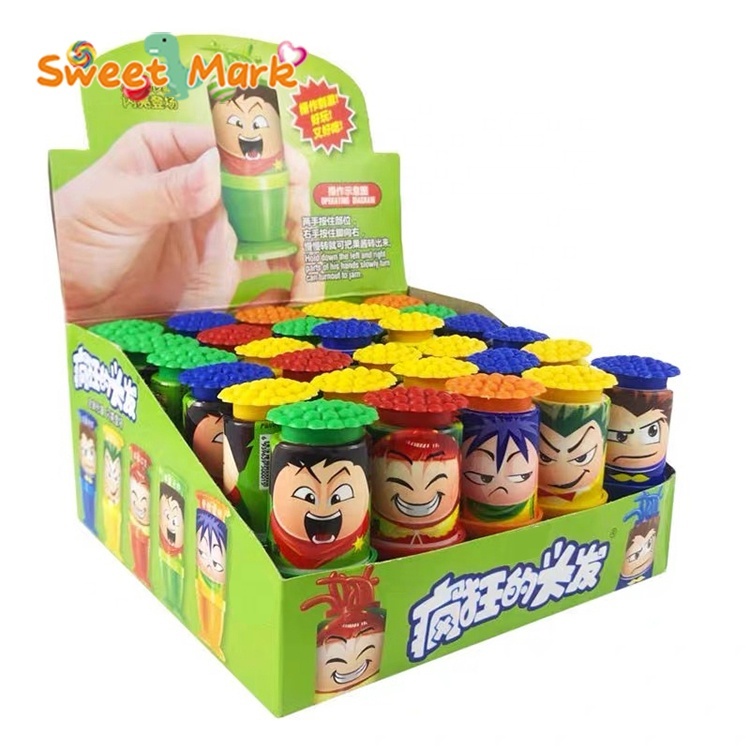 Funny Crazy Hair Syrup Candy - Halal Hair Lipstick Jam