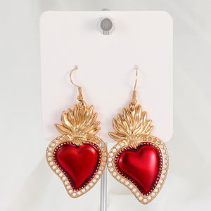 13 스타일 고딕 하트 매달려 귀걸이 할로윈 빨간 드롭 귀걸이 여자 생일 파티 휴일 무도회 보석 선물 RG2 - Product Image 3