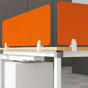 사무실 책상 분할 청각적인 책상 분배자 스크린 폴리에스테 섬유 청각적인 다채로운 패널 기밀 분할