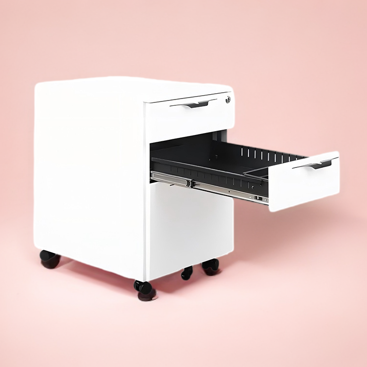 Factory Steel Mobile Pedestal 3 Drawer Filing Cabinet Movable Drawer Cabinet Metal Office Under Desk Mobile Cabinet with Lock