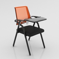 Fauteuil de formation pliant en maille avec tablette d'écriture pour étudiants, mobilier scolaire à faible MOQ, idéal pour les cours et le bureau