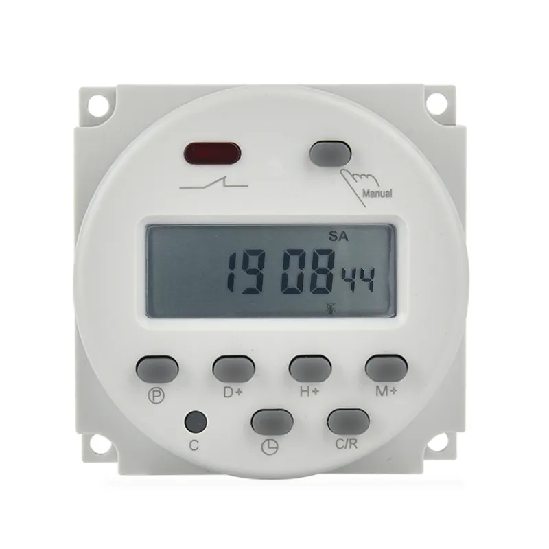 Commutateur de minuterie AC CN101A 220V 12V 24V interrupteur de contrôle de l'heure numérique programmable hebdomadaire interrupteurs de minuterie électronique 8A à 16A charge