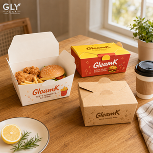 Scatole Personalizzate per Pollo Fritto in Carta Kraft Antigrasso, Contenitori da Asporto per Hamburger e Patatine, Imballaggio per Ristoranti - Product Image 3