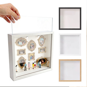 Nouveau kit de cadre de boîte à souvenirs DIY mini-musée, cadres photo vintage en résine dorée, figurines humaines miniatures, boîte de présentation murale ou de table pour souvenirs - Product Image 4