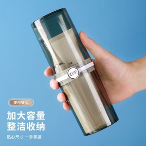 Travel Toothbrush Cup With Toothpaste Holder Foldable Portable For Adults - Product Image 4