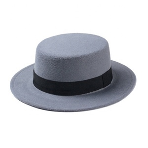 Sombrero de lana Fedoral personalizado de alta calidad para gorra de visera de golf de moda - Product Image 4