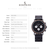 Montre Homme de Haute Qualité, Style Sport et Mode, avec Motif Monnaie Antique, Boîtier en Bois d'Ébène, Mouvement à Quartz, Boîtier en Acier Inoxydable, Bracelet en Cuir, 44mm