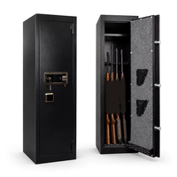 Caja Fuerte para 8 Armas Largas de Acceso Rápido para Seguridad en el Hogar, Gabinete para Armas Largas con Cerradura Electrónica Digital y Bolsas para Pistolas y Pernos de Montaje