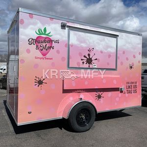 2025 Boba Tea Food Truck <b>Wheels</b> Market Stall Enclosed Utility Fully Equipped Catering Trailer - Product Image 2