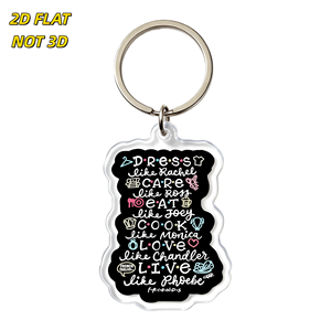 Llavero de acrílico inspirado en series de televisión: Diseño con iconos coloridos de tus personajes favoritos, accesorio novedoso y nostálgico. - Product Image 1