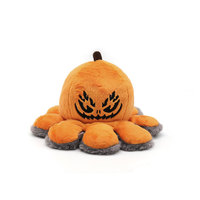 Peluche citrouille réversible personnalisée, peluche citrouille fantôme, jouet en peluche d'Halloween, citrouille d'Halloween