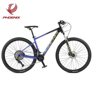 Phoenix 29-Inch Carbon Fiber MTB Mountain Bicycle Hydraulic Disc Brake Speed Model Alloy Shift Suspension All Aluminum Bike