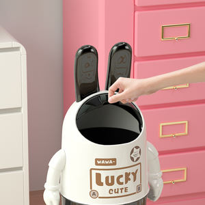 ถังขยะพลาสติกแบบเปิดด้านบน รุ่นการ์ตูน ดีไซน์ทันสมัย สำหรับสำนักงานที่บ้าน - Product Image 3