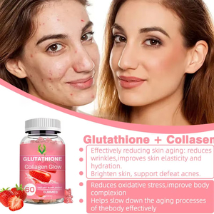 Gomitas de Colágeno Oem Odm con Vitaminas para Aclarar la Piel, Reducir Arrugas, Mejorar la Luminosidad, Gomitas con Sabor a Fresa - Product Image 3