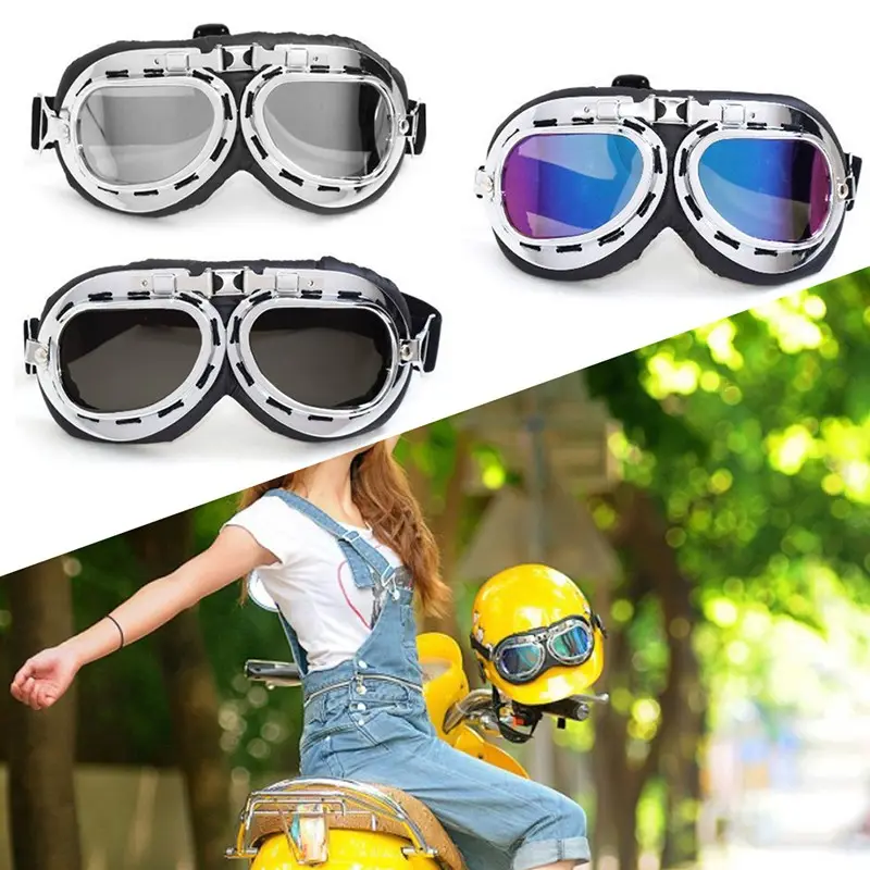 कूल रेट्रो विंटेज एविएटर पायलट बाइक मोटरसाइकिल साइकल चलाना चश्में Eyewear चश्मा