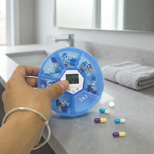 JYSYF Modern Eco-Friendly Weekly Pill Organizer Customizable Color Logo Plastic Material <b>Box</b> with Lock Storage for <b>Travel</b> - Product Image 3