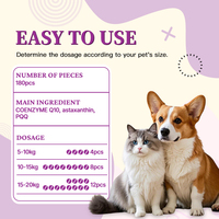 Comprimés de supplément de soins de santé pour animaux de compagnie pour chiens et chats pour fournir un soutien cardio avec COENZYME Q10, astaxanthine, PQQ en OEM et ODM