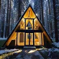 Triangle une maison à ossature hôtel de villégiature de luxe préfabriqué minuscule un cadre Structure en acier Villa modulaire Triangle Maison