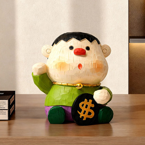 Fat Tiger Resin Figurine Abstract Cartoon Animal Ornament Home Decoration Craft Gift for Living Room Entryway - Product Image 3