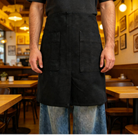 Demi-tablier pour le personnel de restaurant, uniforme de travail pour les dîneurs, les cafés et les restaurants occidentaux
