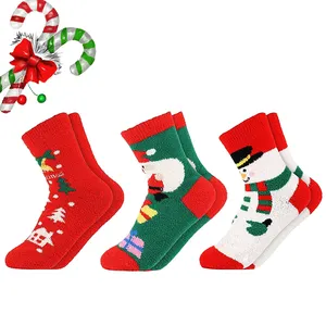 Hochwertige Weihnachts socken Cmax Cosy Gift Holiday Socken Stricken Fluffy Coral Velvet Socken